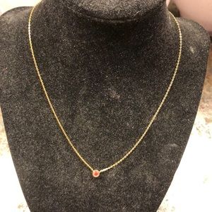 Michael Kors Pendant necklace with pink stone!